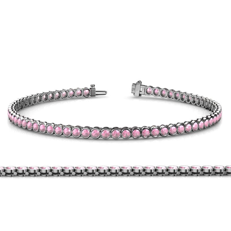 Tiara 2.60 mm Pink Tourmaline Eternity Tennis Bracelet 