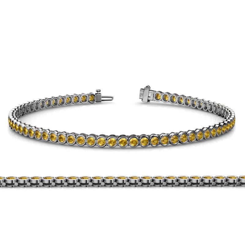 Tiara 2.60 mm Citrine Eternity Tennis Bracelet 