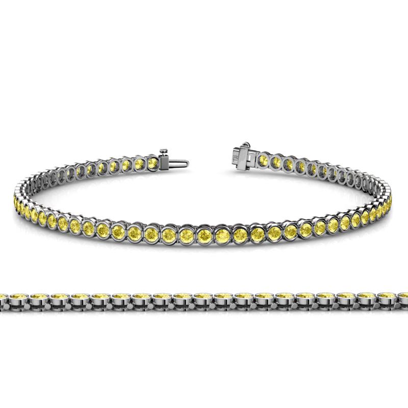 Tiara 2.60 mm Yellow Sapphire Eternity Tennis Bracelet 
