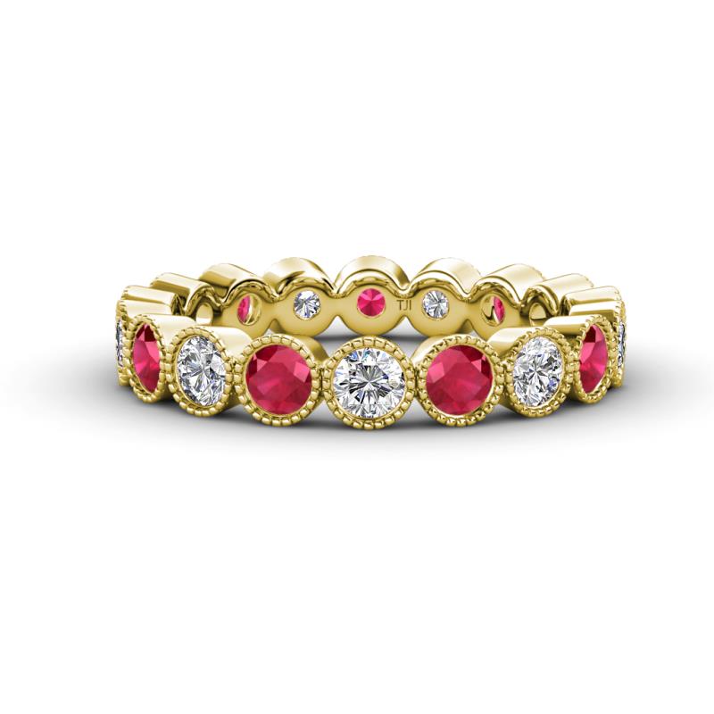 Arria 3.00 mm Ruby and Diamond Eternity Band 