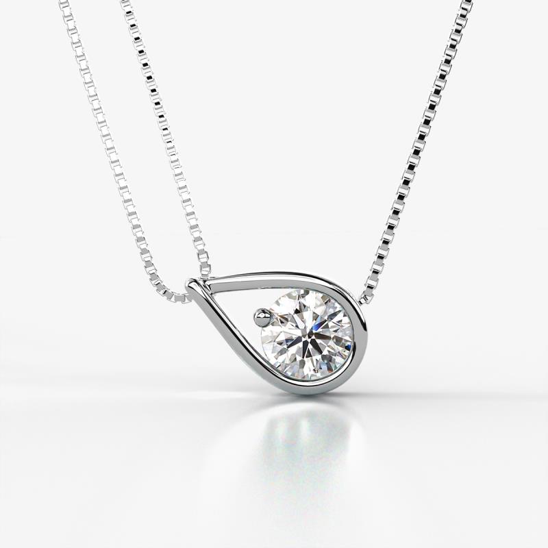 Teardrop diamond solitaire deals necklace