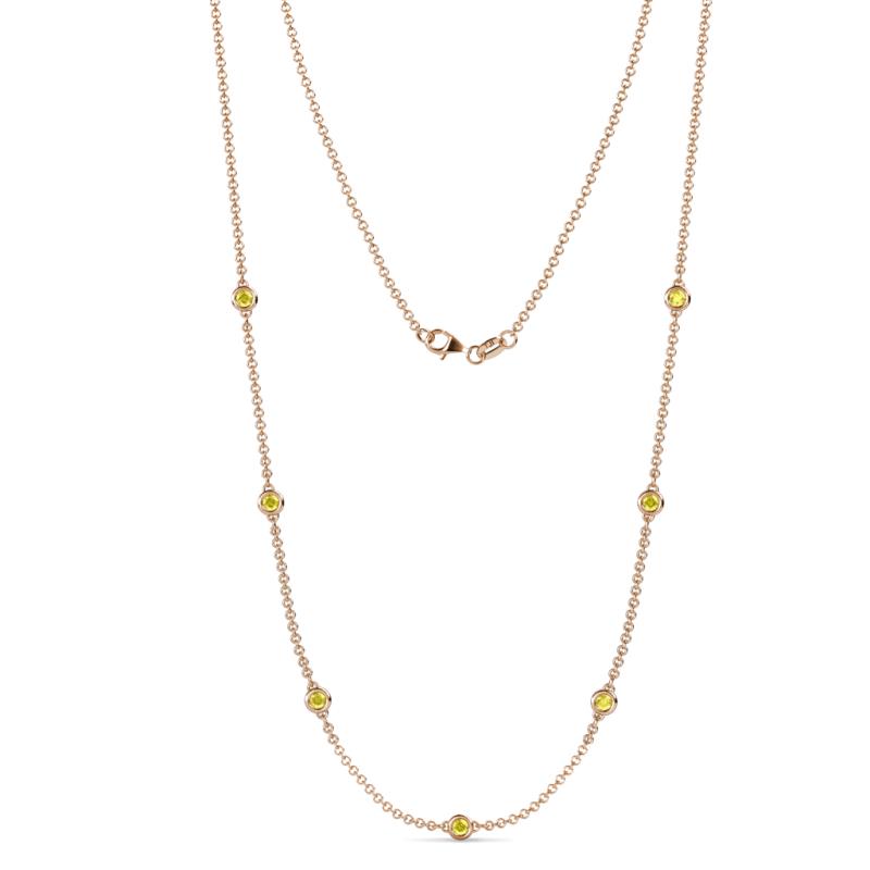 Salina (7 Stn/3mm) Yellow Sapphire on Cable Necklace 