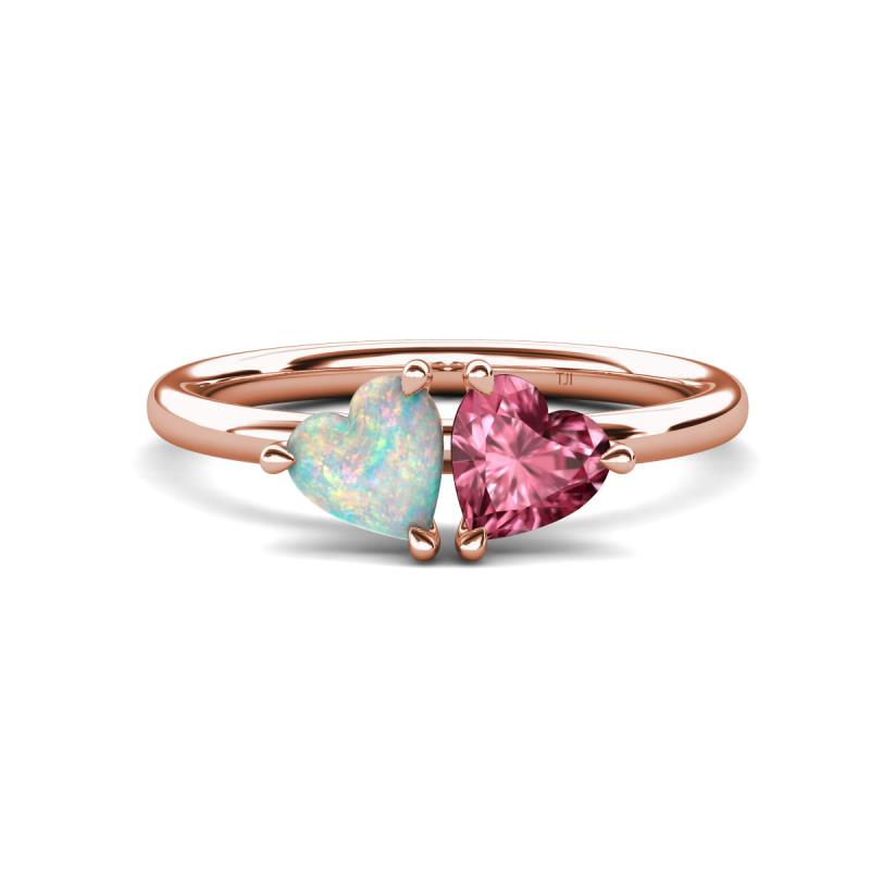 Heart shaped deals opal engagement ring