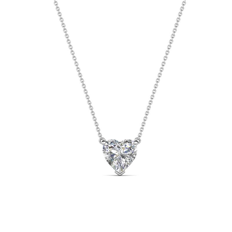 Zaria 0.50 ct IGI Certified Lab Grown Diamond Heart Shape (5.00 mm) Solitaire Pendant Necklace 