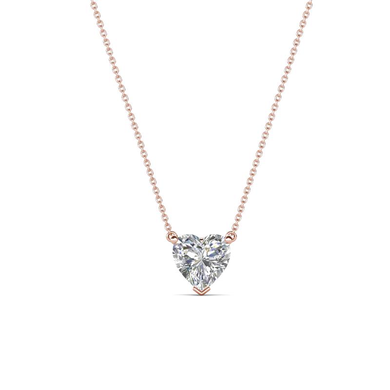 Zaria 0.42 ct Moissanite Heart Shape (5.00 mm) Solitaire Pendant Necklace 