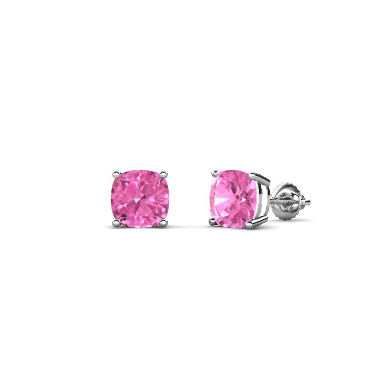 Ladies Pink Sapphire and Diamond Earrings