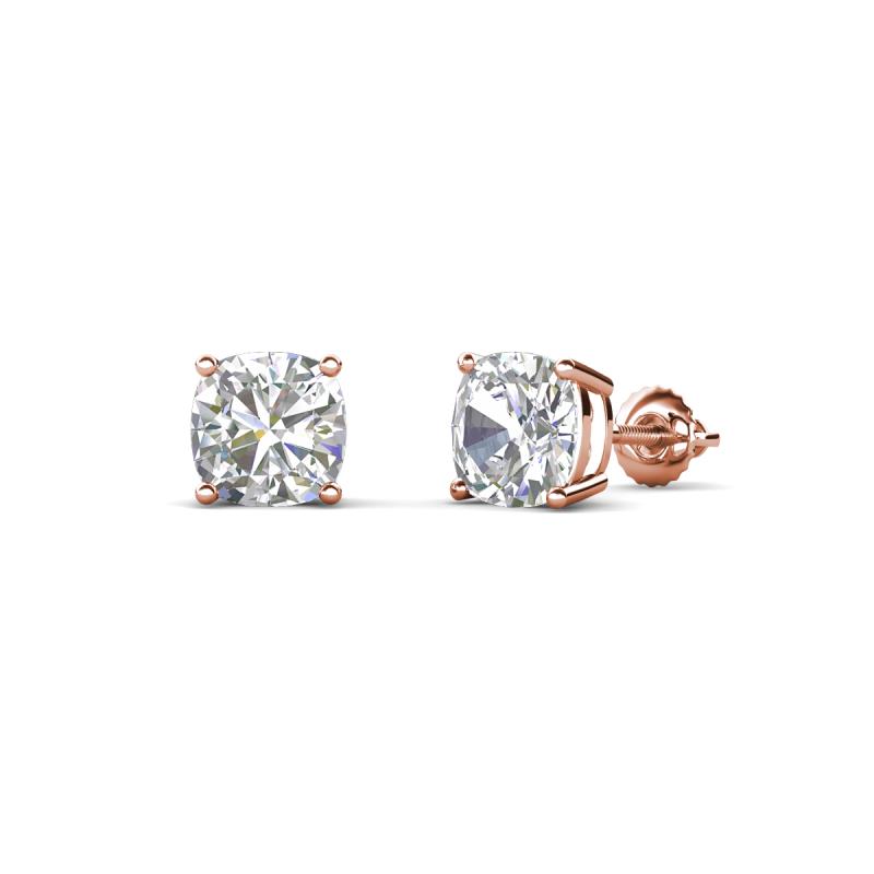 Alida 1.00 ctw (5.00 mm) Cushion Shape IGI Certified Lab Grown Diamond Solitaire Women Stud Earrings 