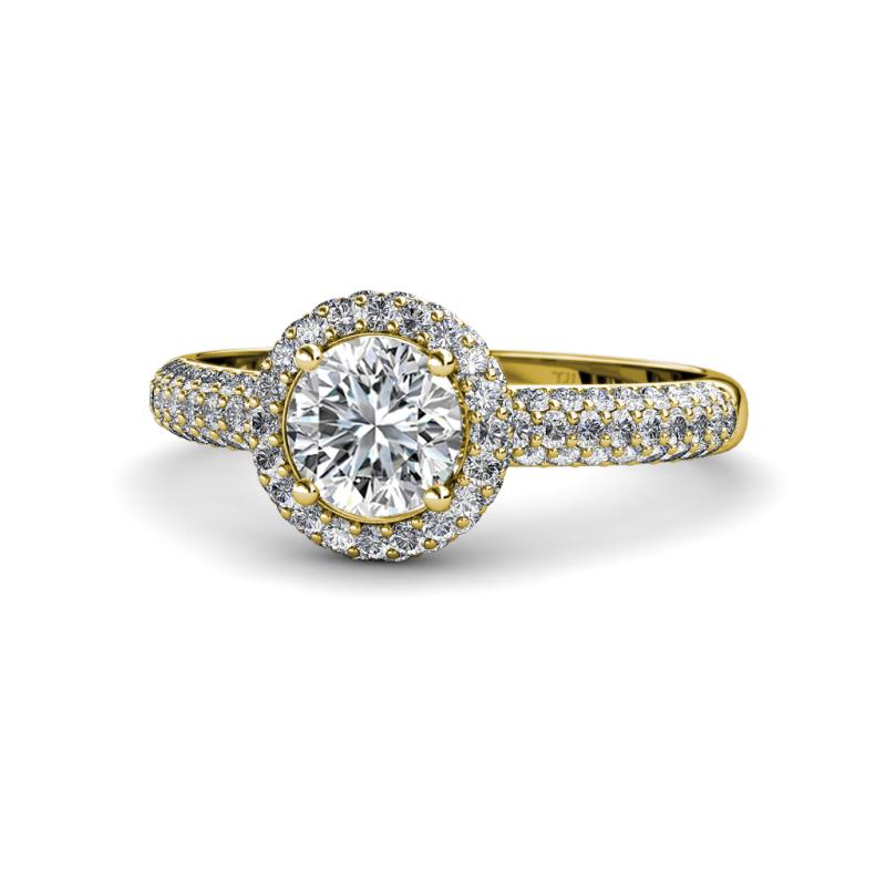 Ivanka Signature 1.90 ctw IGI Certified Lab Grown Diamond Round (6.50 mm) & Natural Diamond Round (1.30 mm) Halo Engagement Ring 