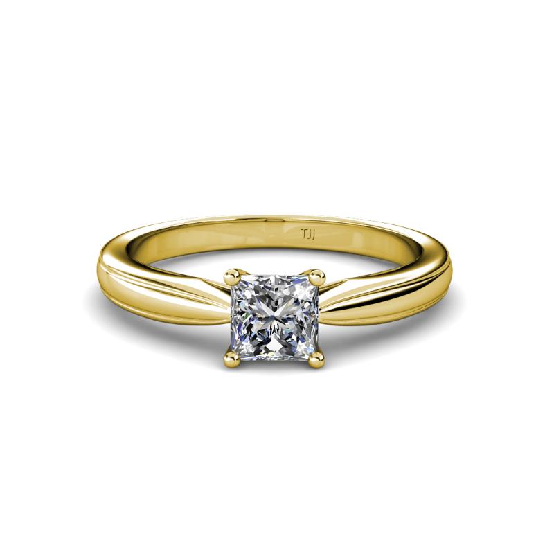 Adsila 1.00 ct IGI Certified Lab Grown Diamond Princess Cut (5.50 mm) Solitaire Engagement Ring  