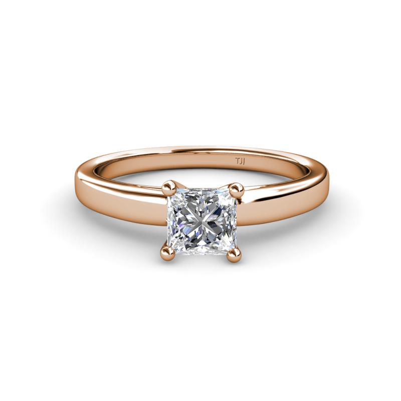 Annora 1.00 ct IGI Certified Lab Grown Diamond Princess Cut (5.50 mm) Solitaire Engagement Ring 