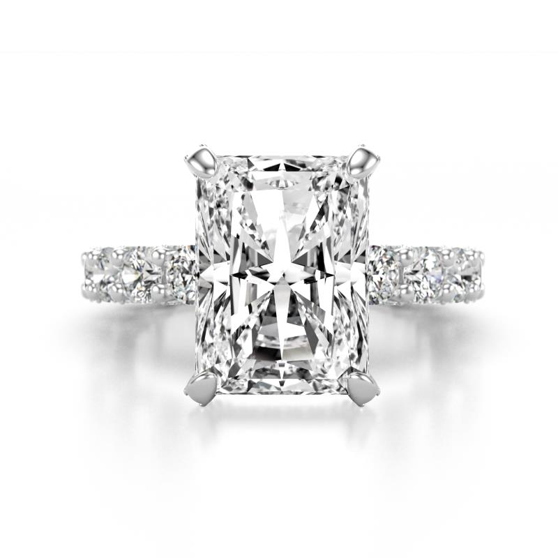 Amira 7.28 ctw IGI Certified Lab Grown Diamond Radiant Shape (11x9 mm)  Halo Engagement Ring  