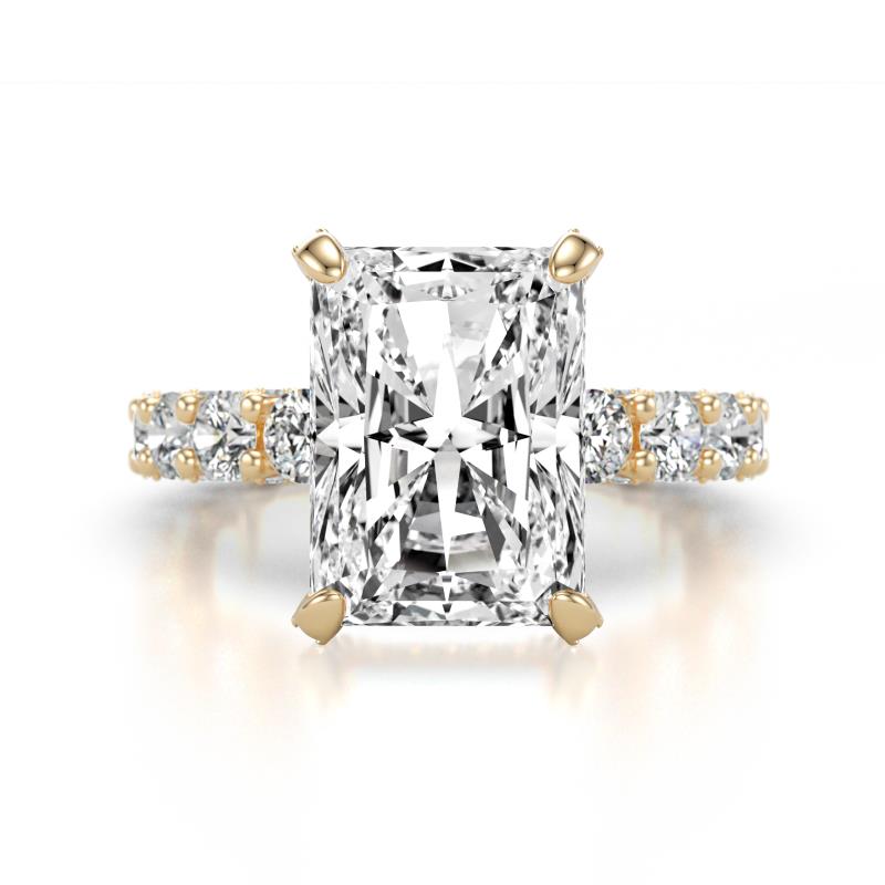 Amira 7.28 ctw IGI Certified Lab Grown Diamond Radiant Shape (11x9 mm)  Halo Engagement Ring  