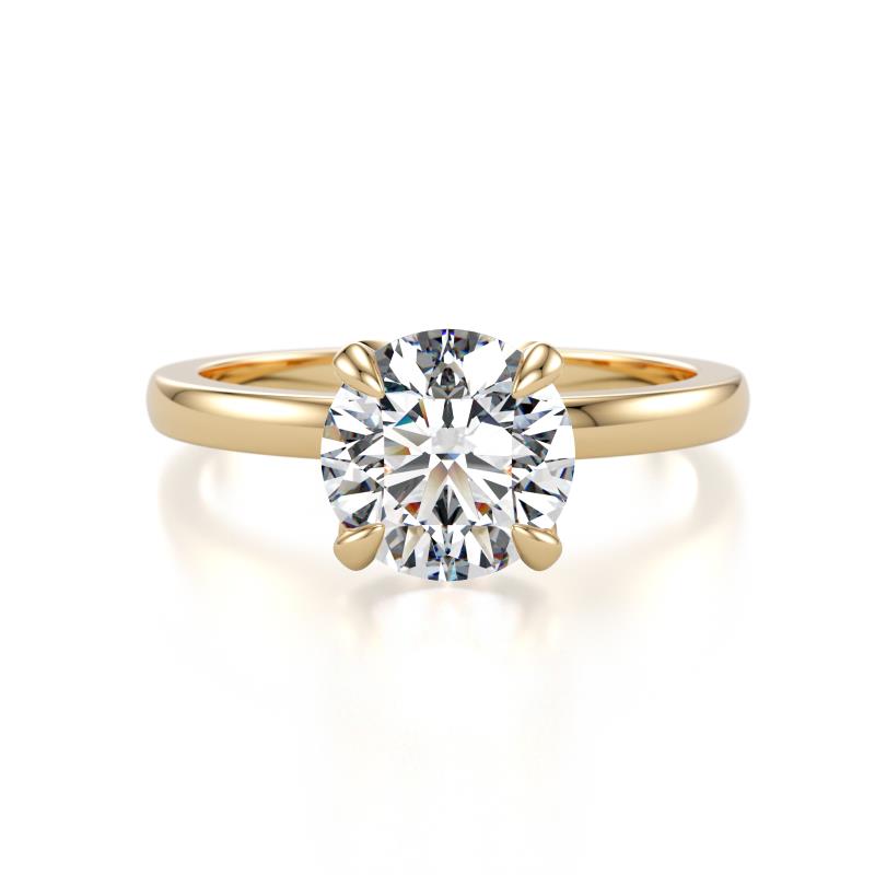 Abena 1.06 ctw IGI Certified Lab Grown Diamond (6.50 mm) with Prong Studded Natural Diamond Solitaire Plus Engagement Ring 