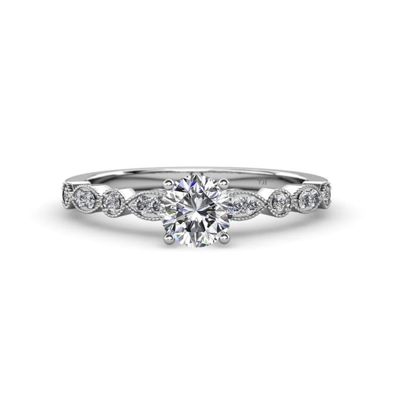 Renea 0.87 ctw Lab Grown Diamond (5.80 mm) with accented Diamonds Engagement Ring 