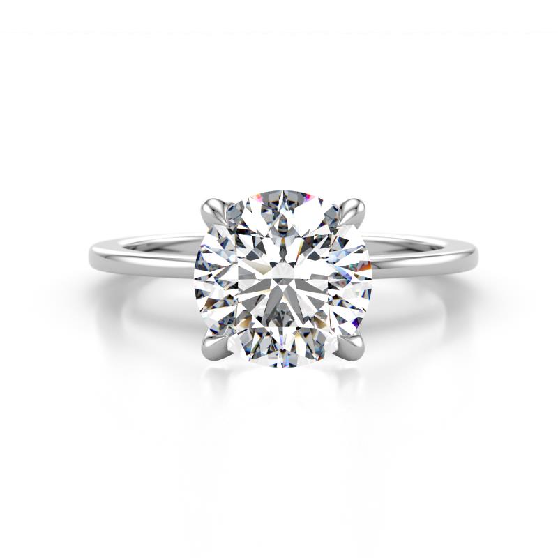 Morgan 2.17 ctw Center IGI Certified Lab Grown Diamond (VS1/F) with Prong Studded Natural Diamond Solitaire Plus Engagement Ring 