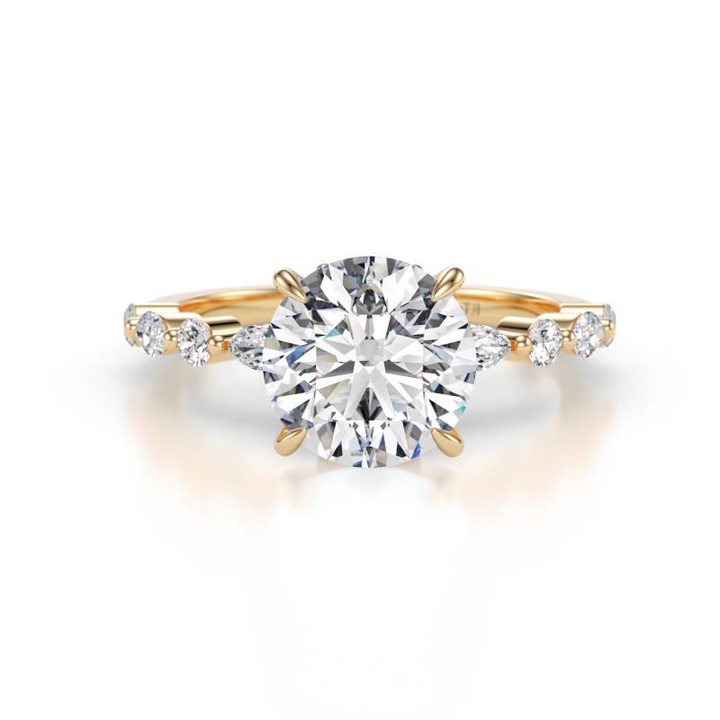 Laila 2.50 ctw IGI Certified Lab Grown Diamond (8.00 mm) Hidden Halo Engagement Ring 