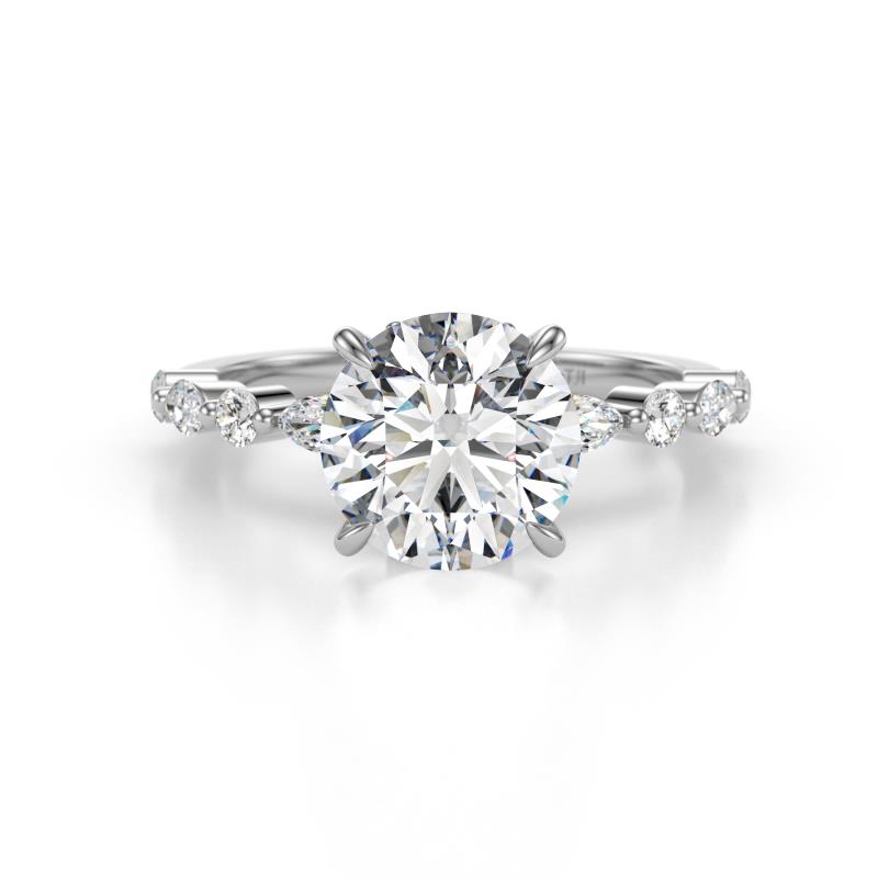Laila 2.50 ctw IGI Certified Lab Grown Diamond (8.00 mm) Hidden Halo Engagement Ring 