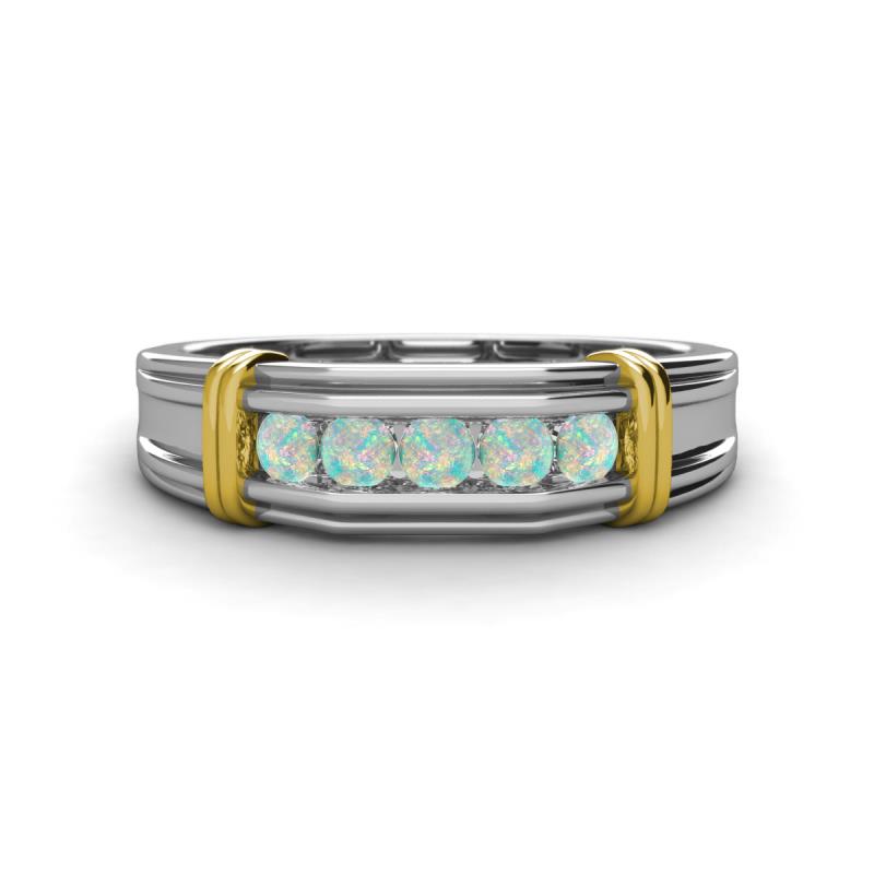 Kevin 0.30 ctw Opal Men Wedding Band (7.80 mm) 