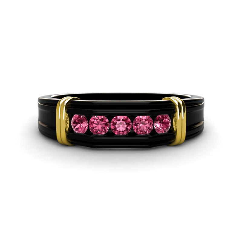 Kevin 0.40 ctw Pink Tourmaline Men Wedding Band (7.80 mm) 