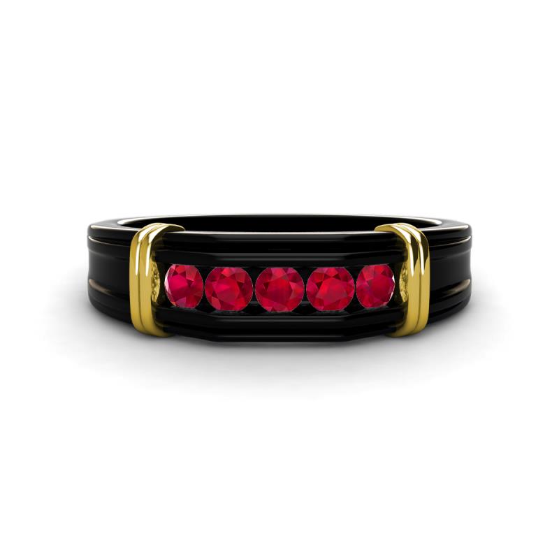 Kevin 0.50 ctw Ruby Men Wedding Band (7.80 mm) 