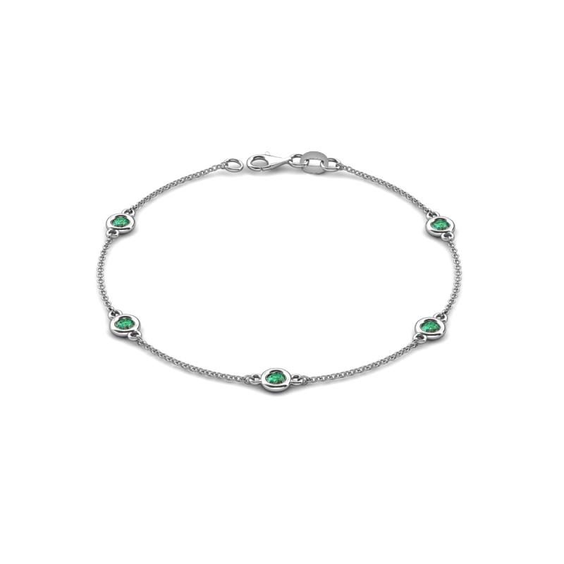 Aizza (5 Stn/4 mm) Created Alexandrite Station Bracelet 