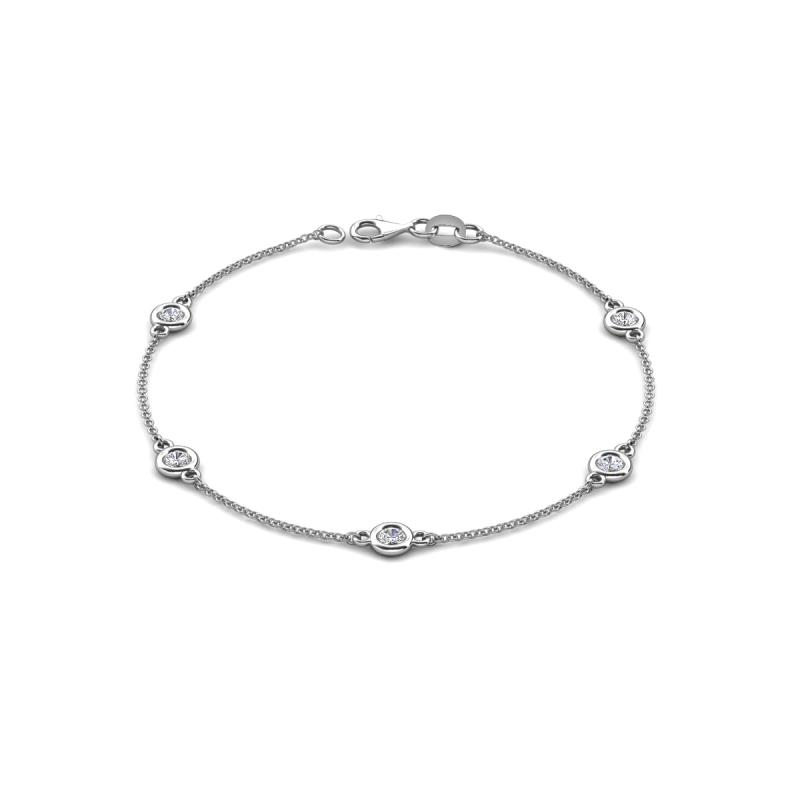 Aizza (5 Stn/4 mm) Diamond Station Bracelet 