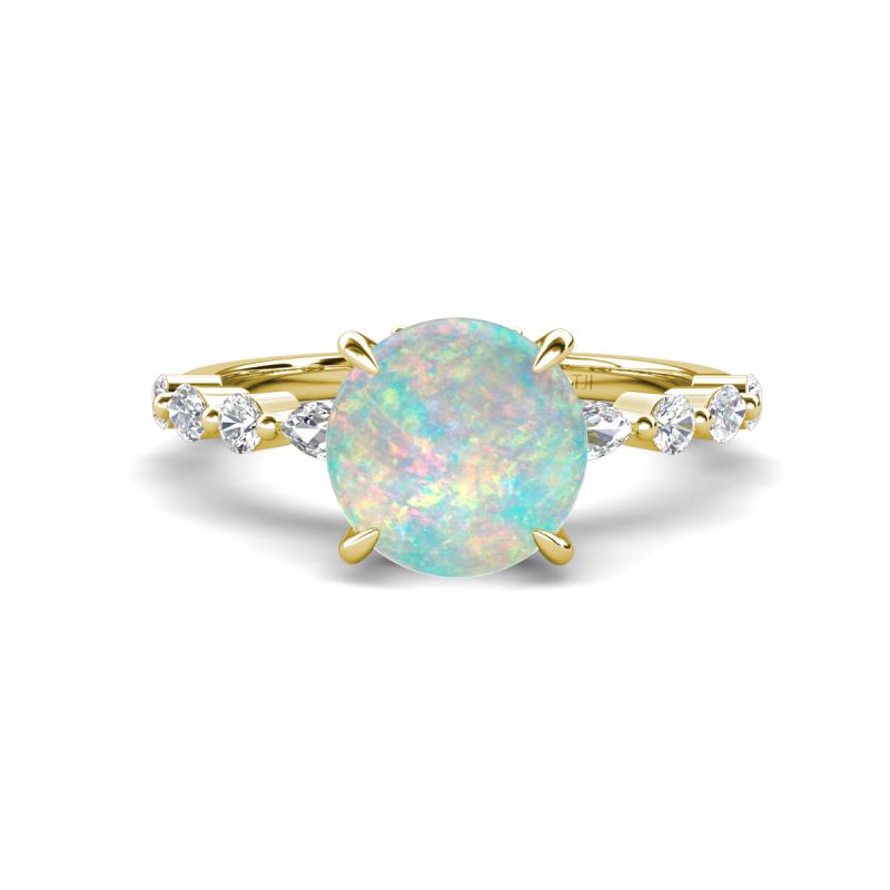 Laila 1.88 ctw Opal (8.00 mm) Hidden Halo Engagement Ring 