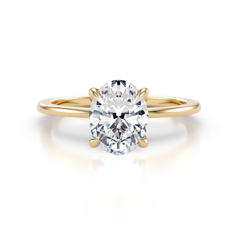 Morgan 2.58 ctw IGI Certified Lab Grown Diamond Oval Shape with Prong Studded Natural Diamond Solitaire Plus Engagement Ring 
