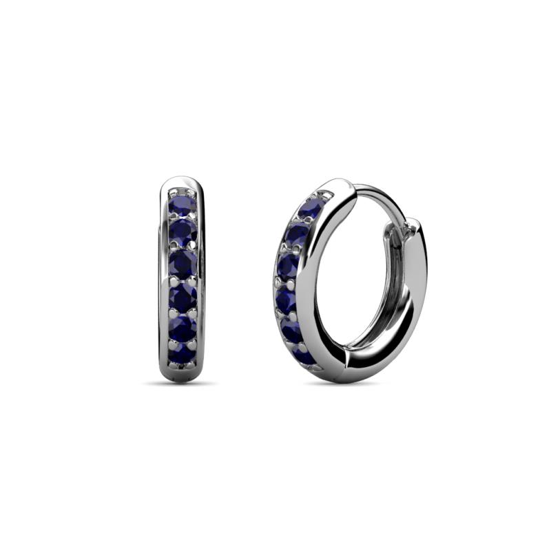Cianna 1.80mm (0.32 ctw) Petite  Blue Sapphire Hoop Earrings 