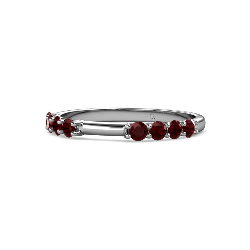 Alicia 2.60 mm Red Garnet Wedding Band 