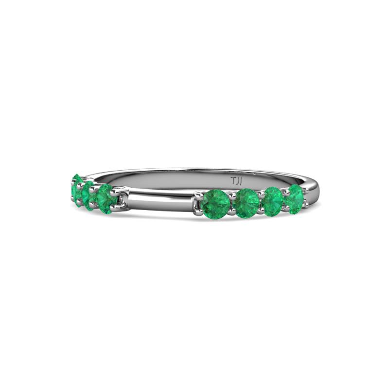 Alicia 2.60 mm Emerald Wedding Band 