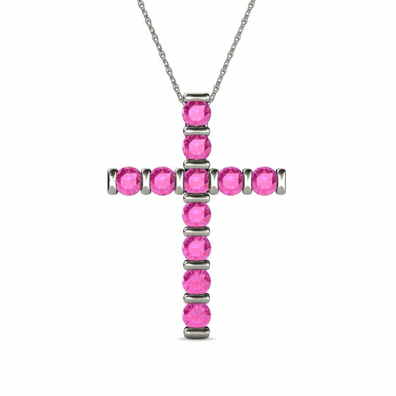 Amen Pink Sapphire Cross Pendant 