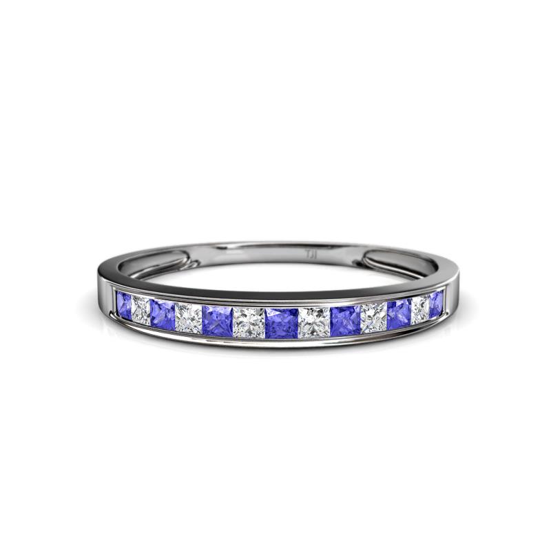 Aqilia 0.75 ctw Tanzanite and Lab Grown Diamond 2.00 mm Wedding Band 