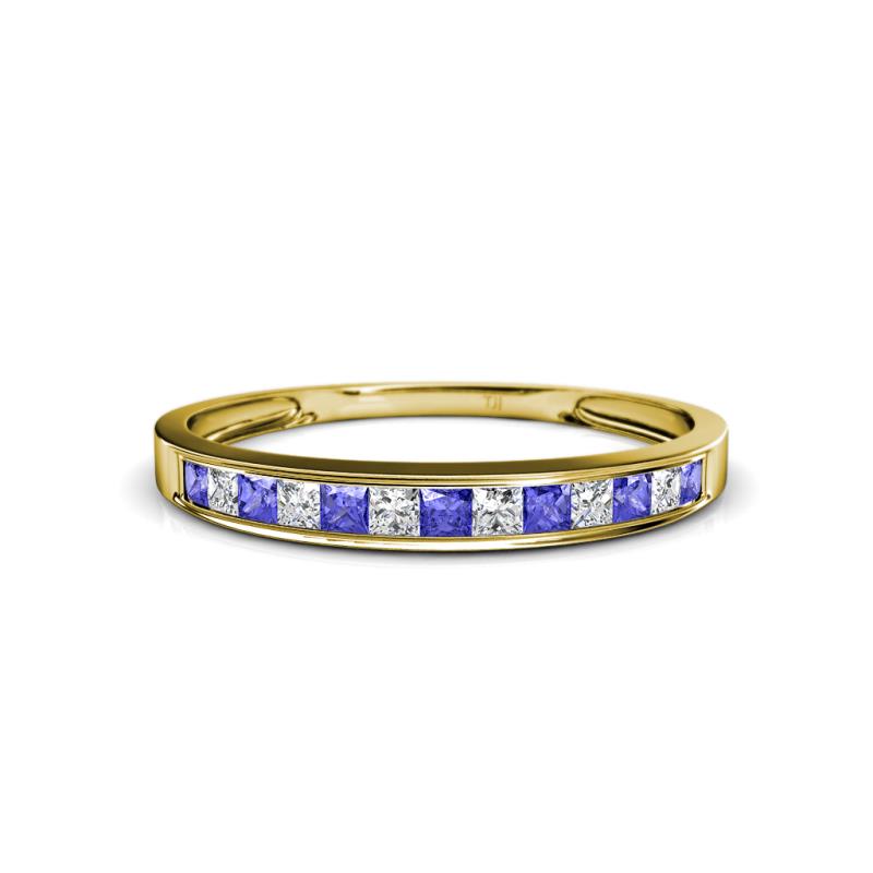 Aqilia 0.75 ctw Tanzanite and Lab Grown Diamond 2.00 mm Wedding Band 
