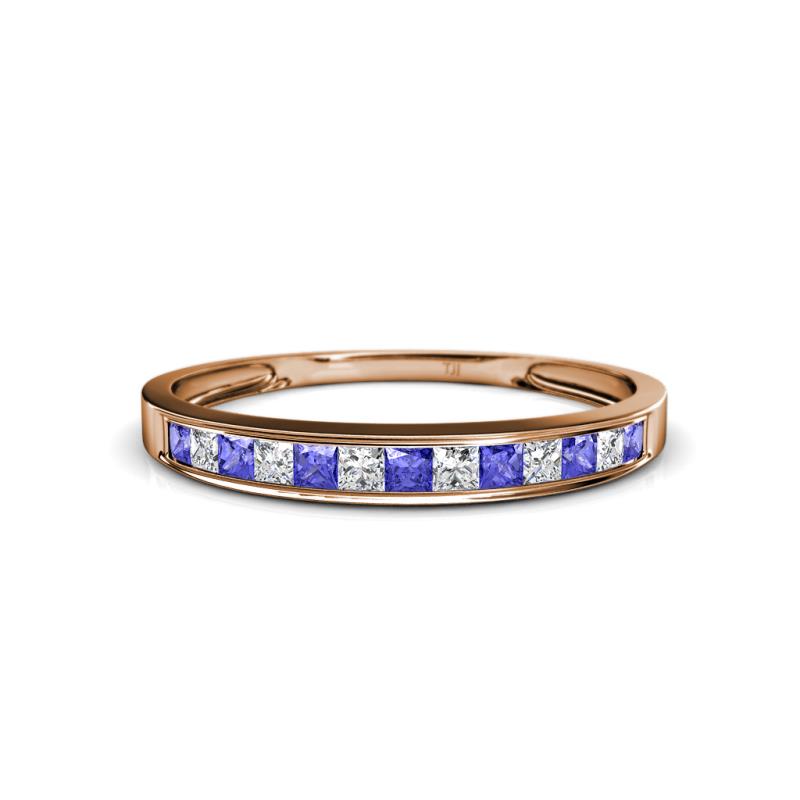 Aqilia 0.75 ctw Tanzanite and Lab Grown Diamond 2.00 mm Wedding Band 