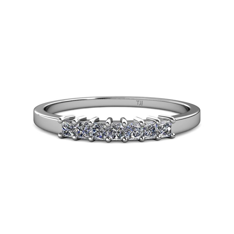 Evia 0.70 ctw Lab Grown Diamonds (2.50 mm) Seven Stone Wedding Band 