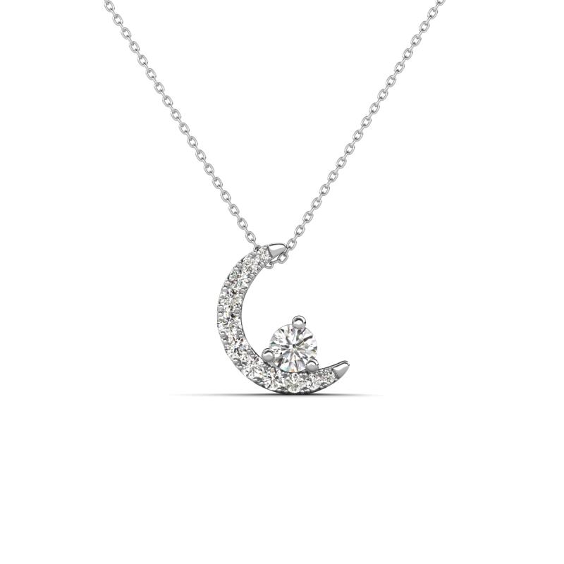 Lunara 0.21 ctw Lab Grown Diamond Lunate Moon Pendant 