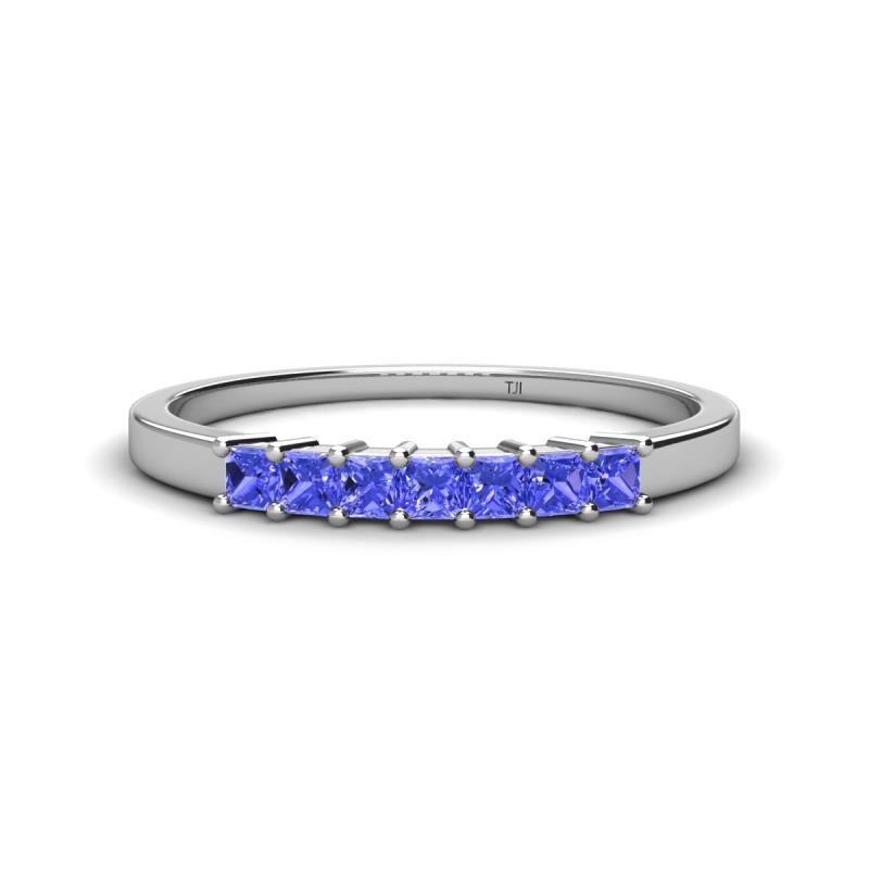 Erica 2.50 mm Princess Cut Tanzanite 7 Stone Wedding Band 