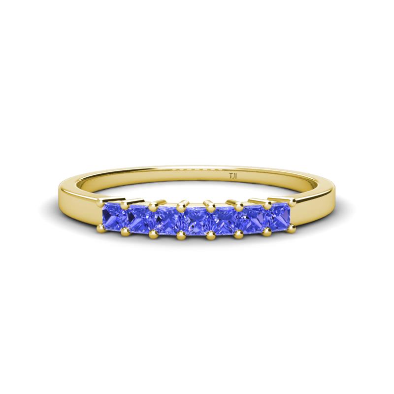 Erica 2.50 mm Princess Cut Tanzanite 7 Stone Wedding Band 