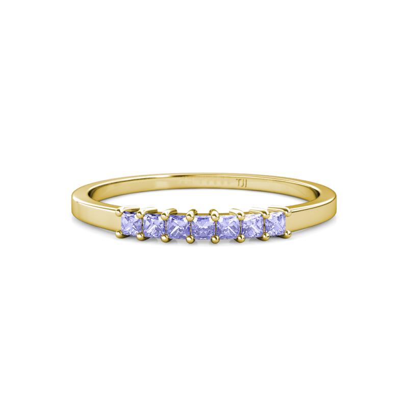 Evia 0.39 ctw Tanzanite (2.00 mm) Seven Stone Wedding Band 