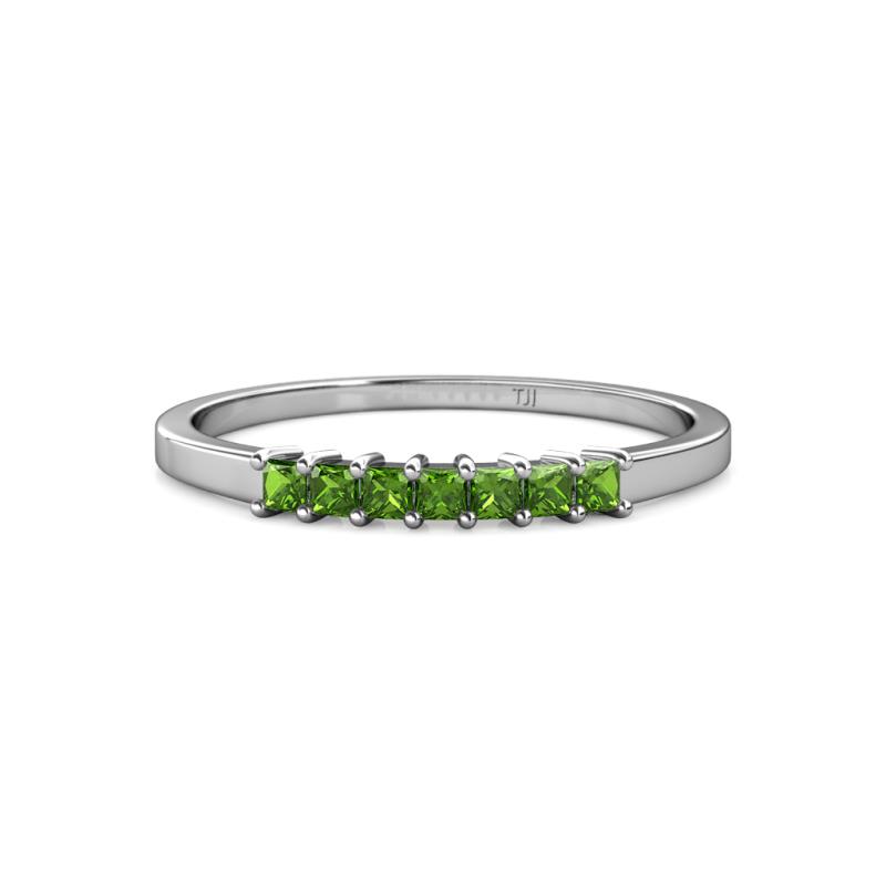 Evia 0.35 ctw Green Garnet (2.00 mm) Seven Stone Wedding Band 