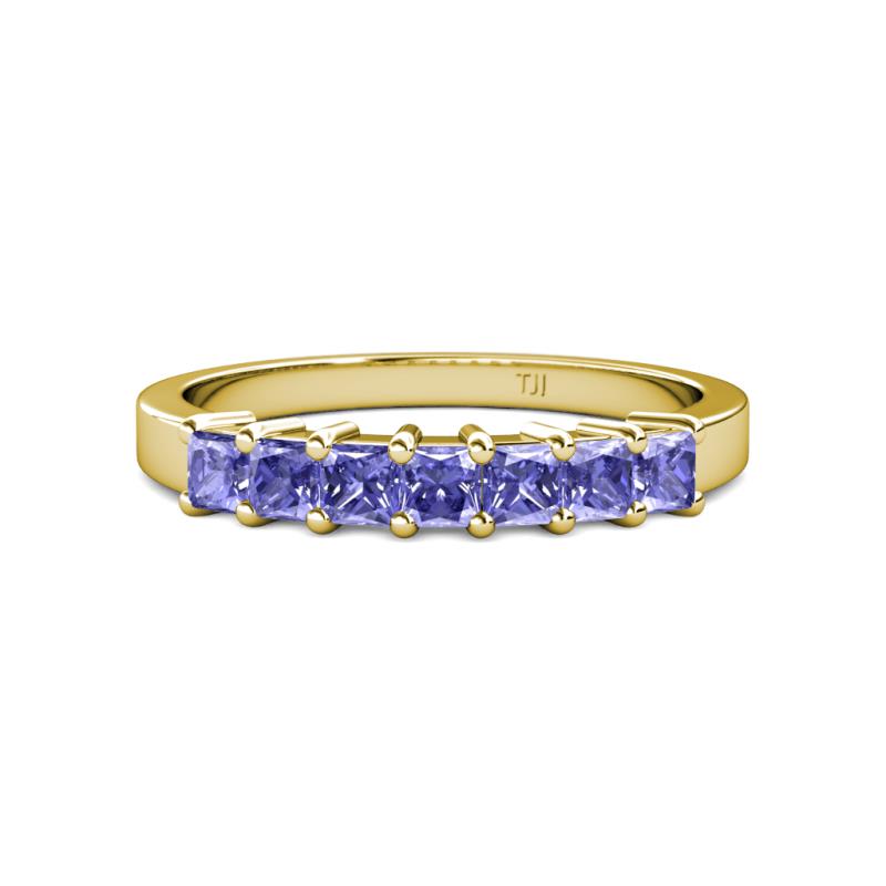 Evia 0.98 ctw Tanzanite (3.00 mm) Seven Stone Wedding Band 