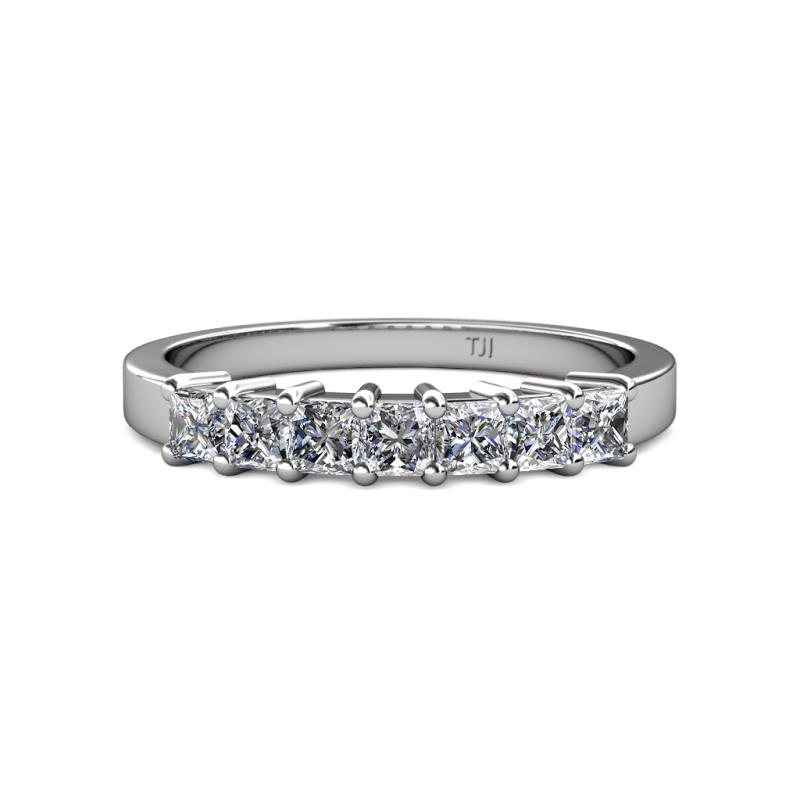 Evia 1.12 ctw Natural Diamonds (3.00 mm) Seven Stone Wedding Band 