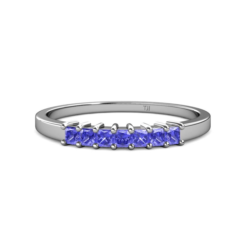 Evia 0.70 ctw Tanzanite (2.50 mm) Seven Stone Wedding Band 