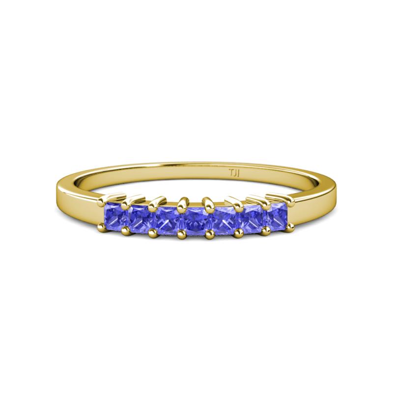 Evia 0.70 ctw Tanzanite (2.50 mm) Seven Stone Wedding Band 