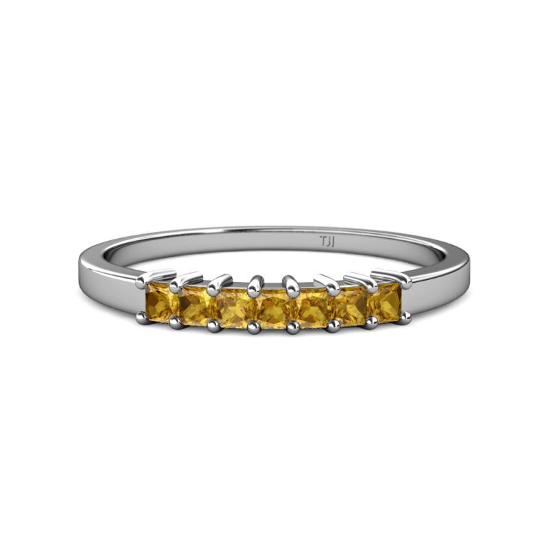 Evia 0.63 ctw Citrine (2.50 mm) Seven Stone Wedding Band 