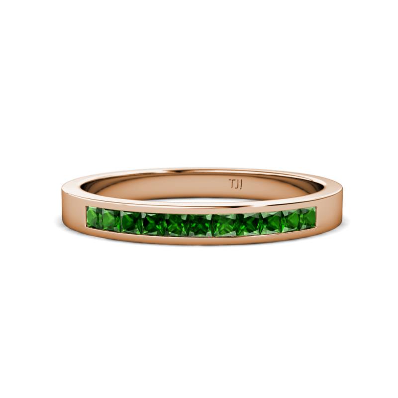 Aaryn 2.00 mm Green Garnet Wedding Band 