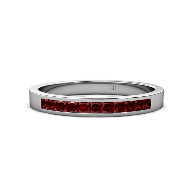 Aaryn 2.00 mm Red Garnet Wedding Band 