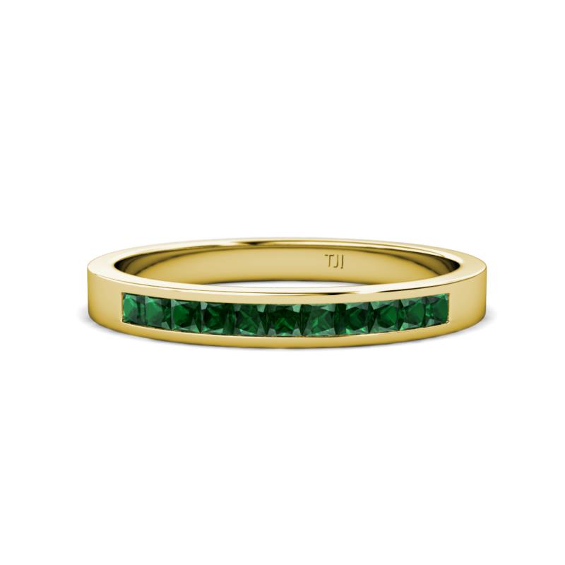 Aaryn 2.00 mm Created Emerald Wedding Band 