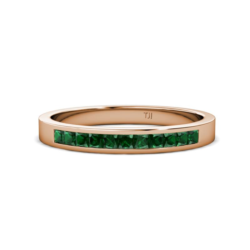 Aaryn 2.00 mm Created Emerald Wedding Band 